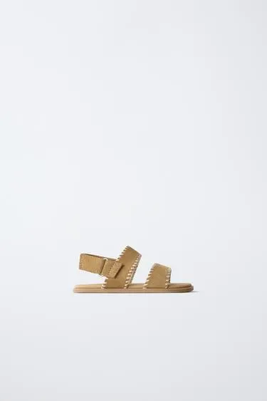 Сандалии из натуральной кожи без каблука