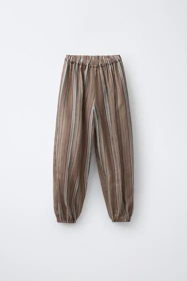 Брюки-багги в полоску- Заказать в России