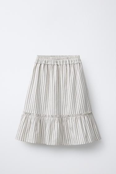 Юбка миди в полоску- Заказать в России