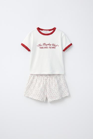 Zara 6-14 лет/пижама с цветочным текстом