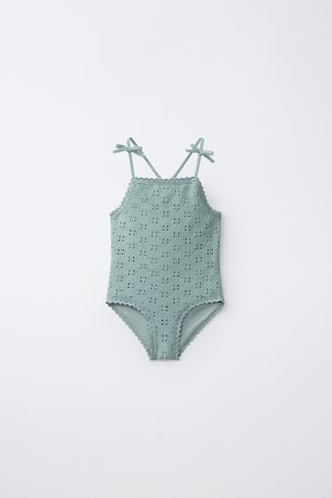 Zara 6-14 лет/купальник кроше