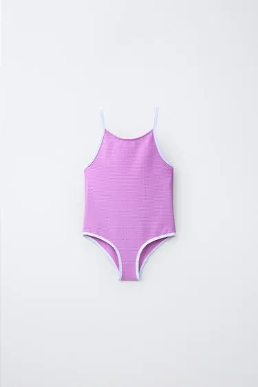 6-14 лет/купальник с контрастной отделкой- Заказать в России