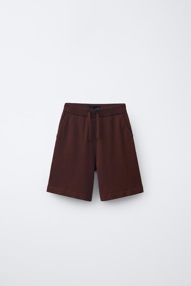 Zara Бермуды из хлопка и льна