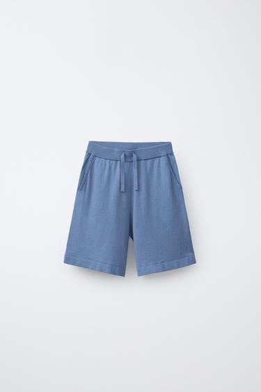 Zara Бермуды из хлопка и льна