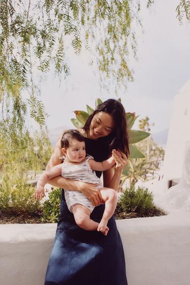 Zara Комбинированный комбинезон в полоску с рыбками купить с доставкой.