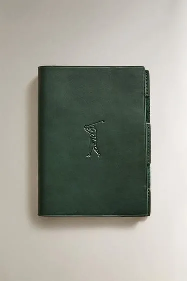 Кожаная обложка для блокнота для гольфа