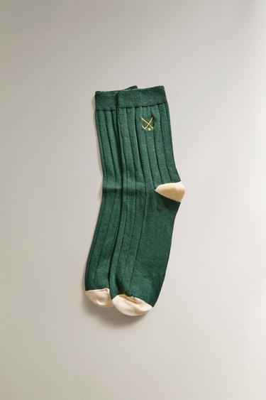 Zara Хлопковые носки для гольфа