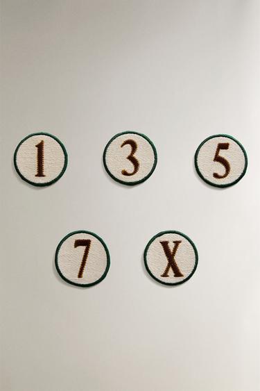 Zara Термонакладка с номером из хлопка