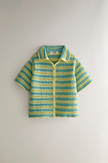 Zara Детская пляжная рубашка из крученого крючком