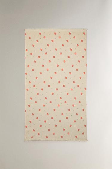 Zara Пляжное полотенце с цветочным узором купить с доставкой.