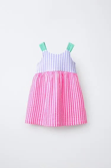 Платье в флуоресцентную полоску- Заказать в России