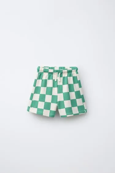 Шорты-бермуды в шахматную клетку- Заказать в России