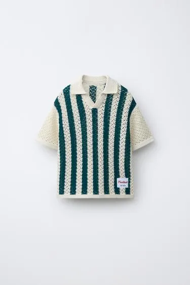 Футбольное трикотажное поло в полоску- Заказать в России