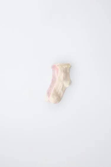 Набор из двух коротких носков с кружевом- Заказать в России