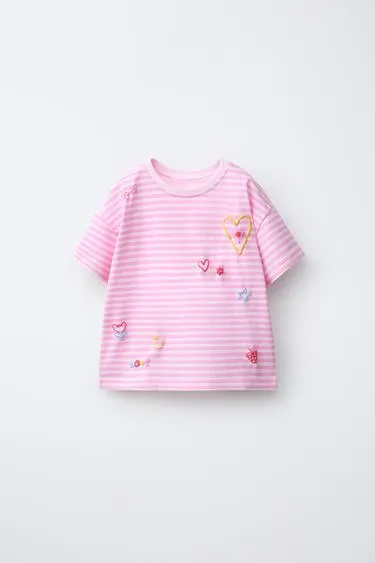 Футболка в полоску с рельефными деталями- Заказать в России