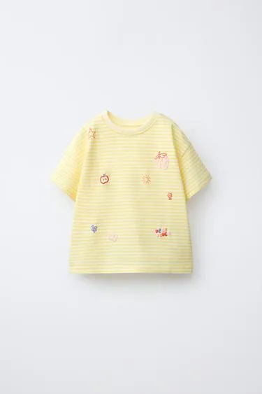 Футболка в полоску с рельефными деталями- Заказать в России