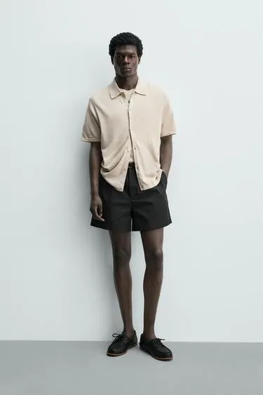 Рубашка из хлопка и льна