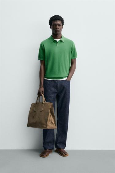 Zara Поло из хлопка пике классического кроя купить с доставкой.