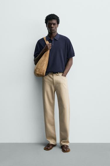 Zara Поло из хлопка пике классического кроя купить с доставкой.