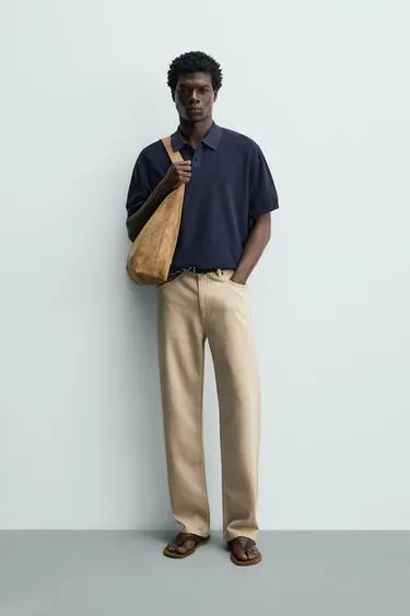 Поло из хлопка пике классического кроя