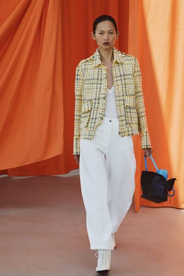Zara Тканевая куртка в клетку — коллекция ZARA «ZW» купить с доставкой.
