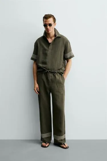 Поло из 100% льна