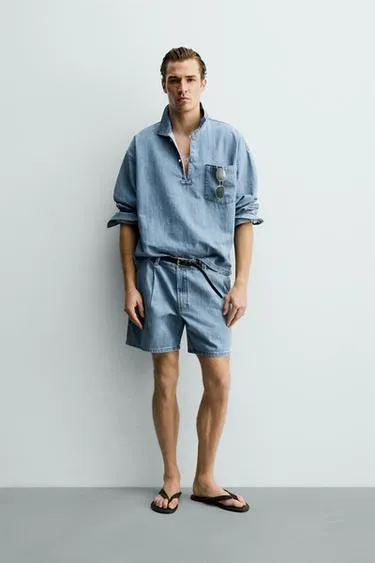 Шорты Relaxed Fit со складками- Заказать в России