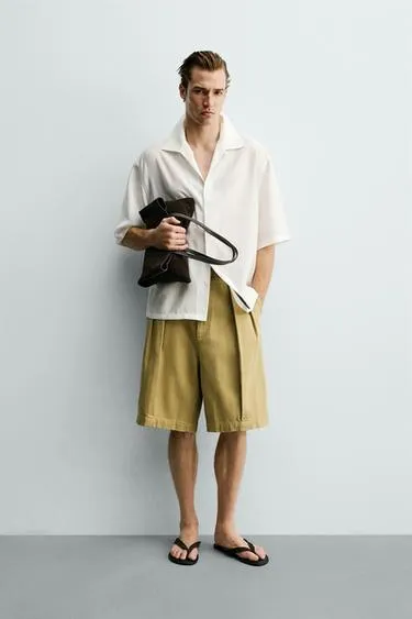 Рубашка Relaxed Fit из струящейся ткани- Заказать в России