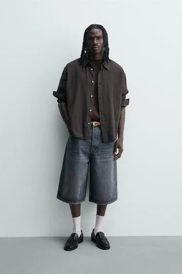 Джинсовые шорты свободного кроя