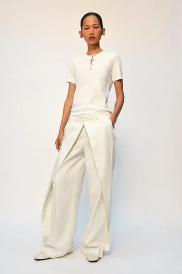 Трикотажный топ с пуговицами