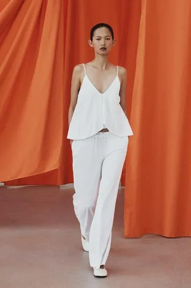 Топ с воланами из Supima®- Заказать в России