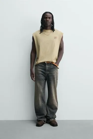 Свободный топ с принтом