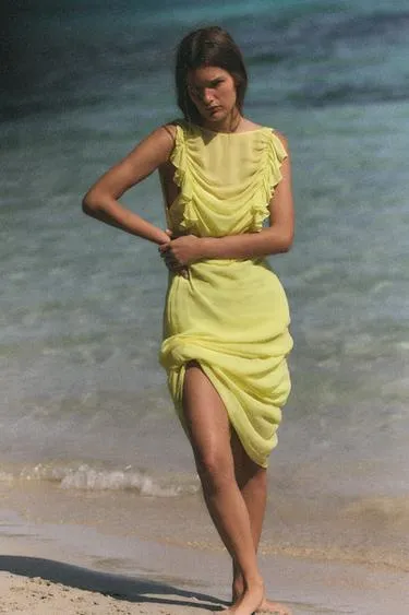 Длинное платье из жоржета- Заказать в России