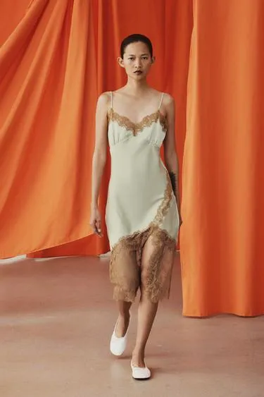 Платье-комбинация с кружевом — Zw Collection- Заказать в России