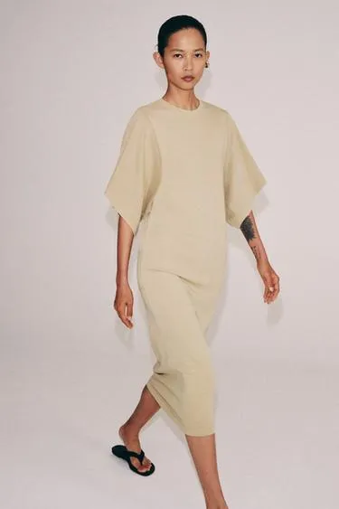 Хлопковое платье миди- Заказать в России