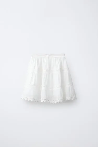 Романтичная юбка с панелями и кружевом- Заказать в России