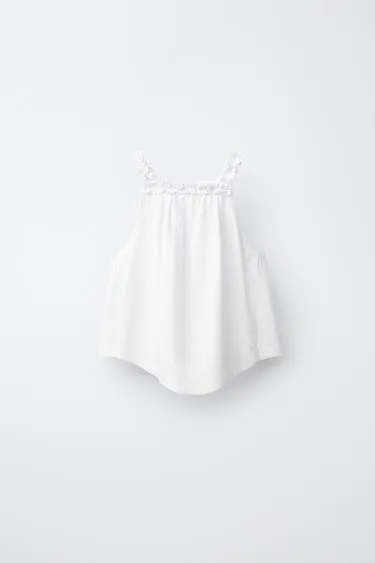 Топ из льна с горловиной халтер