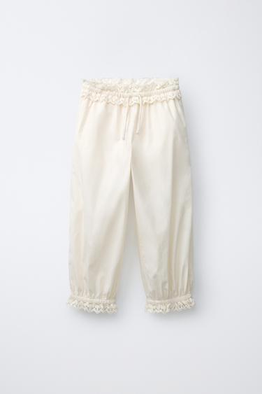 Zara Брюки с кружевом