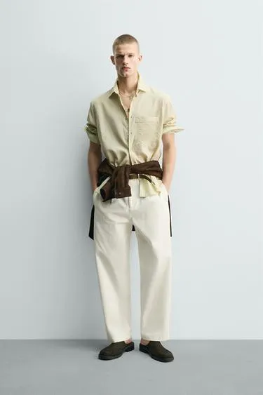 Рубашка струящегося покроя в полоску- Заказать в России