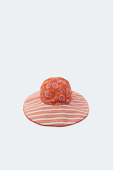 Zara Шляпа с цветочным и полосатым принтом, 2-14 лет, лимитированная коллекция