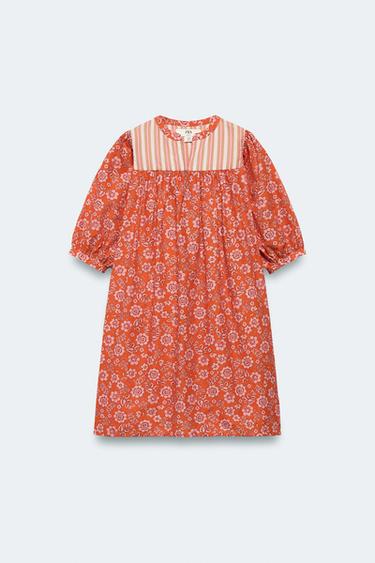 Zara Платье-кафтан с цветочным узором, лимитированная коллекция 2-14 лет