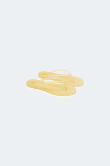 Zara Прозрачные пляжные шлёпанцы с пальцевой перемычкой купить с доставкой.