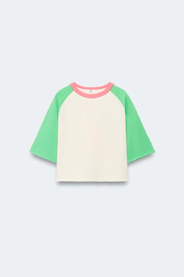 Футболка с длинными контрастными рукавами limited edition 2-14 лет