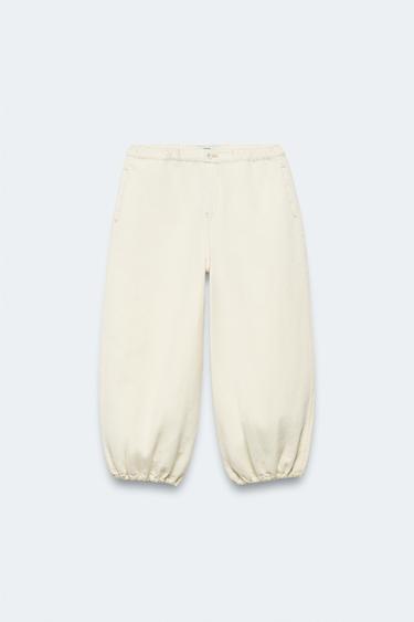 Zara 2-14 лет / брюки-саруэль из хлопка и льна лимитированная коллекция купить с доставкой.