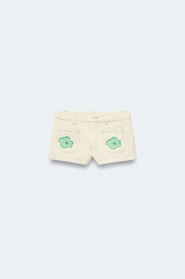 Zara Шорты лимитированная коллекция с цветочным швом на поясе для девочек от 2 до 14 лет купить с доставкой.