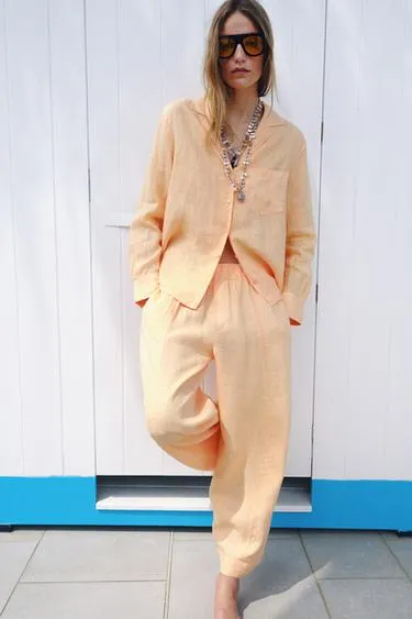 Брюки Barrel из льна — Zw Collection