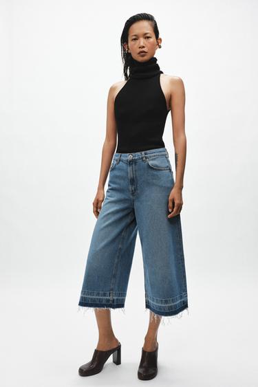 Zara Широкие джинсовые шорты — коллекция ZARA «ZW»