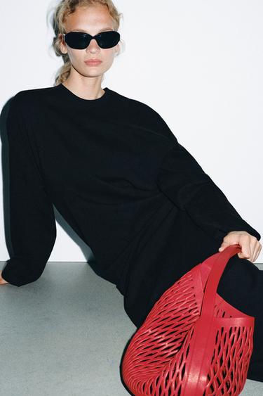 Zara Кожаная сумка с перфорацией