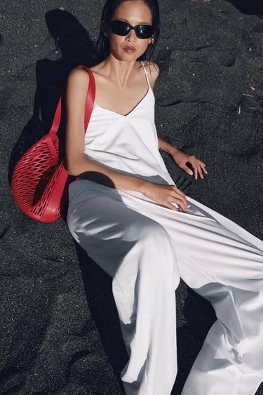 Zara Топ асимметричного кроя из плотного хлопка