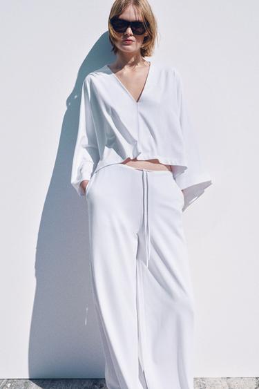 Zara Топ-накидка из плотного хлопка